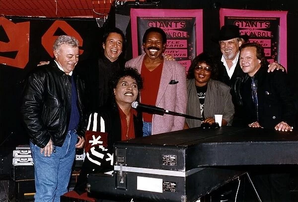 Little Richard Rock n Roll Singer with from left to right Johnny Preston Chris Montez