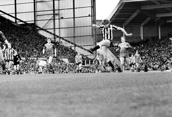 Liverpool v. Newcastle. April 1985 MF21-02-068 The final score was a Three one