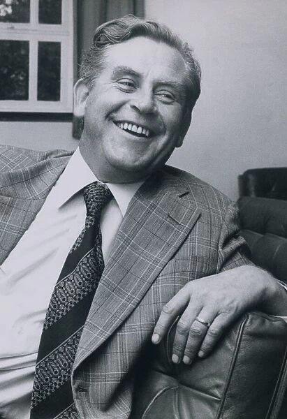 Magnus Magnusson, presenter of Mastermind. 30th September 1976
