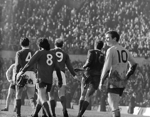 Manchester United v Southampton league match at Old Trafford 20th February 1971
