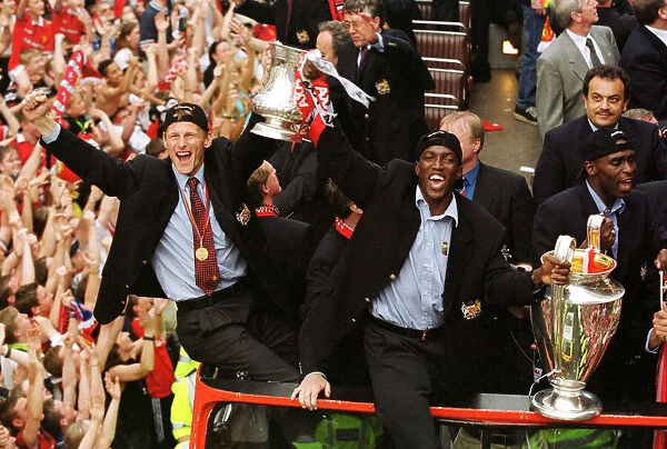 Manchester United Victory Celebrations May 1999. Pictured