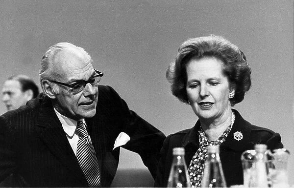 Margaret Thatcher and husband Denis at party conference - October 1984