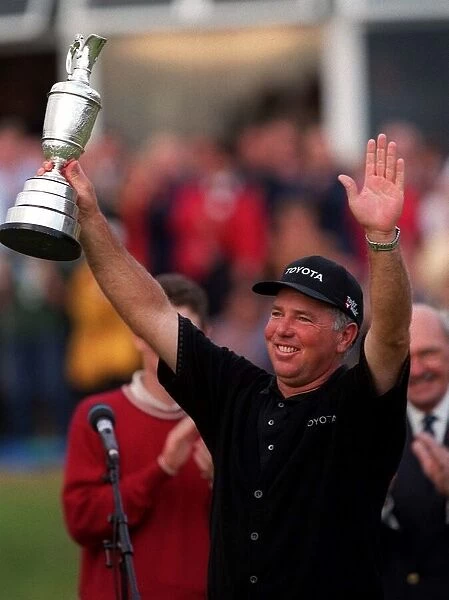 Mark OMeara holding Open Golf Championship trophy 1998 after winning the Open Golf