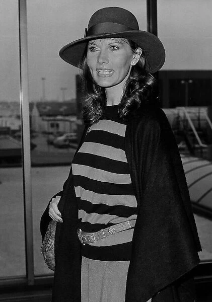 Maud Adams Actress at Heathrow Airport - December 1982