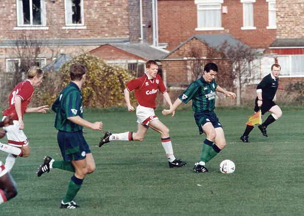 Middlesbrough striker Andy Campbell in action for the juniors at Tollesby Road 25th