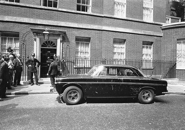 The Ministerial car which was splattered with red paint by Angela Hilary Weight