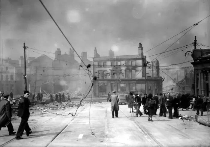 Framed Print : World War Two Air Raid Damage Print at Liverpool Framed Print : World War Two Air Raid Damage Print at Liverpool