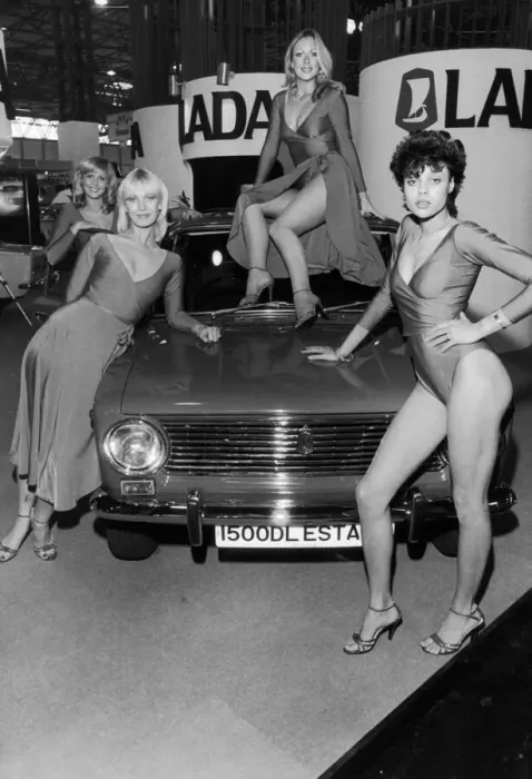 Framed Print : Lada Models at 1984 Motor Show Print