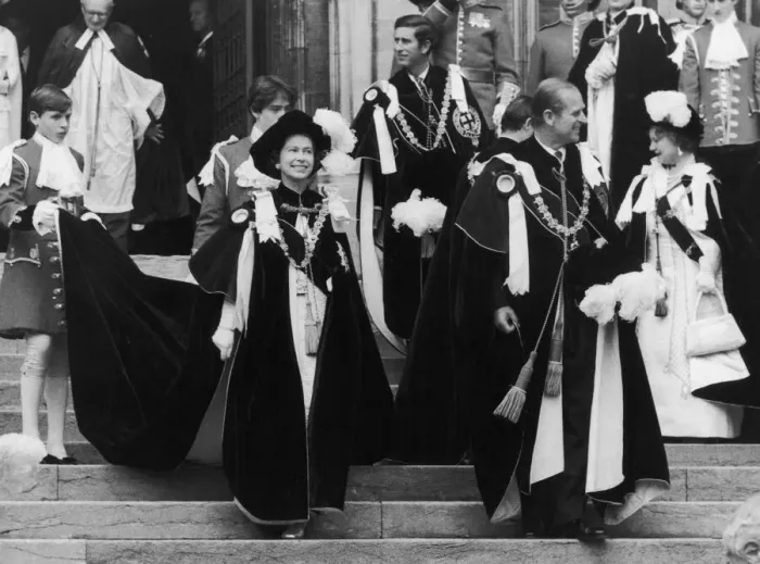 Framed Print : Garter Ceremony Print at Windsor, 17th June 1975 Framed Print : Garter Ceremony Print at Windsor, 17th June 1975