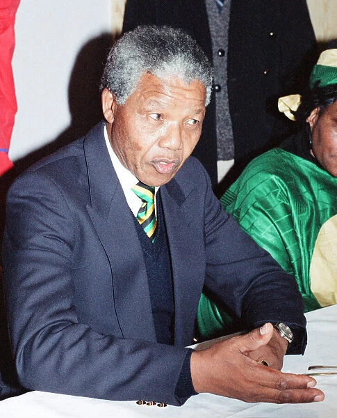 Nelson Mandela leader of the African National Congress (ANC