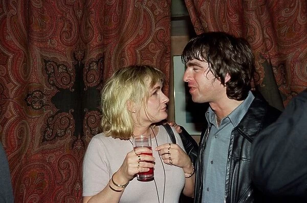 Noel Gallagher Singer September 1998 Oasis band member talking to actress  /  comedian