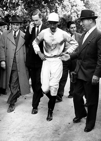Peter Townsend - October 1955 at Le Tremlay racecourse in Paris - after an amateur