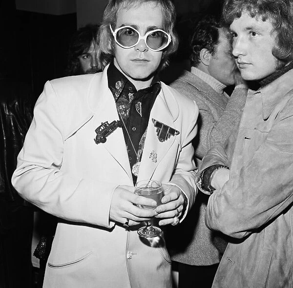 Photo shows Elton John. Opening night party at the Old Barn for Joseph