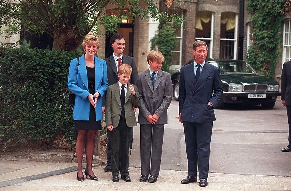 PRINCE AND PRINCESS OF WALES ABOUT TO TAKE PRINCE WILLIAM TO ETON FOR HIS FIRST DAY