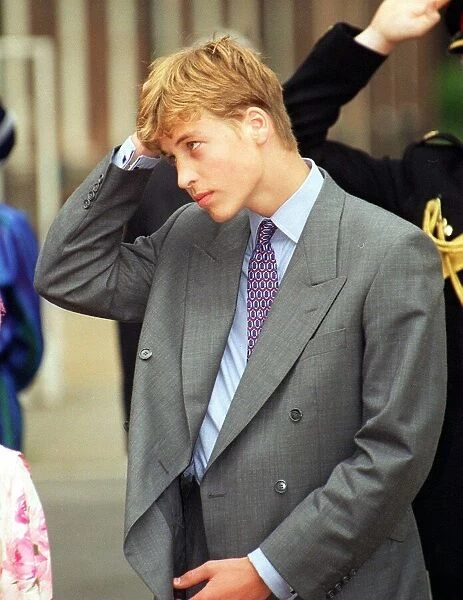 Prince William at Clarence House on the Queen Mothers 97th Birthday