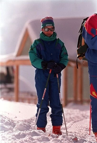 PRINCE WILLIAM DURING SKIING HOLIDAY IN LECH, AUSTRIA - 05 / 04 / 1993