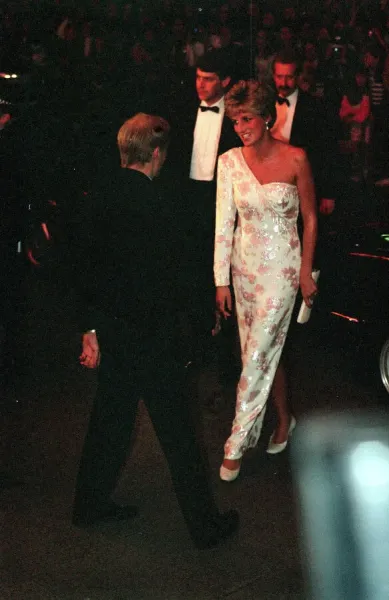 Princess Diana in Evening Dress 1991 Art Prints, Posters