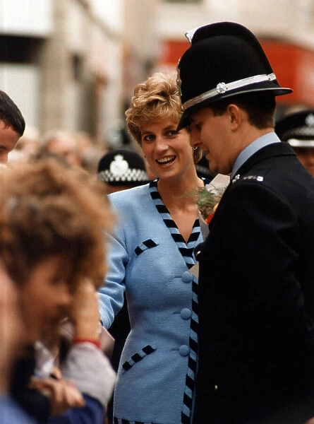 Princess Diana visits Wales, Wednesday 7th October 1992. Our Picture Shows