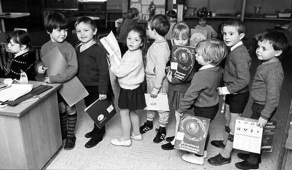 Pupils at St Brigids Catholic Primary School, Cantril Farm, Liverpool