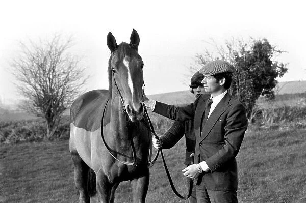 Racehorse owner and trainer Barry Hills with 'Dibidale'