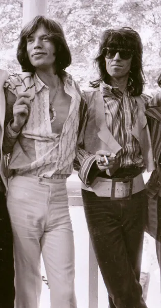 Rolling Stones : Mick Jagger & Keith Richards at a photocall in Hyde Park 13 June 1969