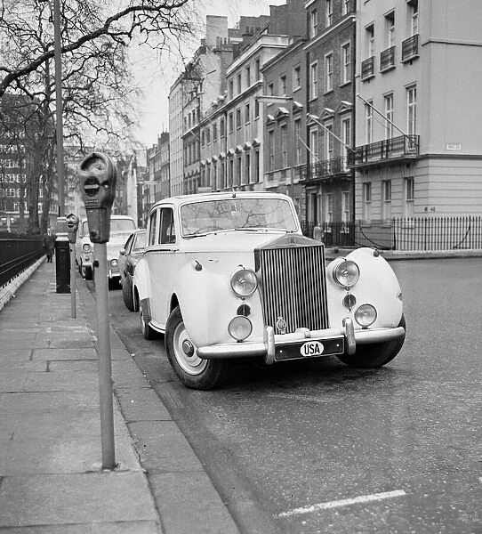 The Rolls Royce belonging to British airline entrepreneur Freddie Laker with number plate