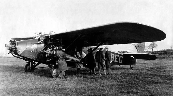 The six seated, three-engined Westland Wessex monoplane aircraft pictured at Cramlington