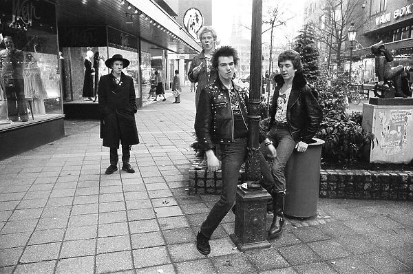 Sid Vicious Singer Punk Band The Sex Pistols with the band in Holland