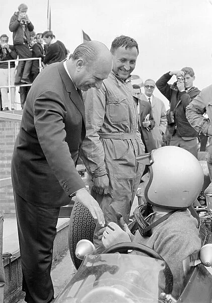 Silverstone Practice Day- Juan Manuel Fangio. July 1965