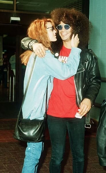 Slash Guns N Roses guitarist and wife Renee 1992