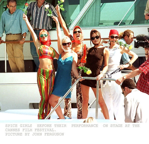 Spice Girls pop group at Cannes Film Festival May 1997