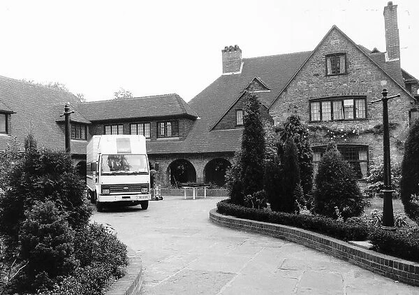 Stone Court mansion in Berkshire, the home of Pop group Five Star with removal van parked