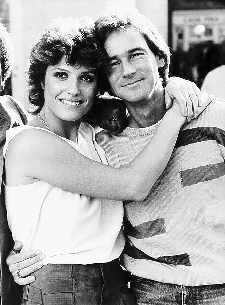Suzanne Danielle actress with Barry Sheene. 15th October 1983