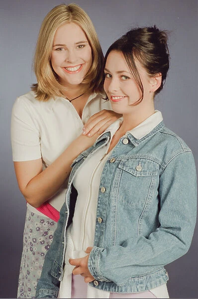 Television presenter Jenni Falconer with friend Vicki Simpson. 24th July 1996