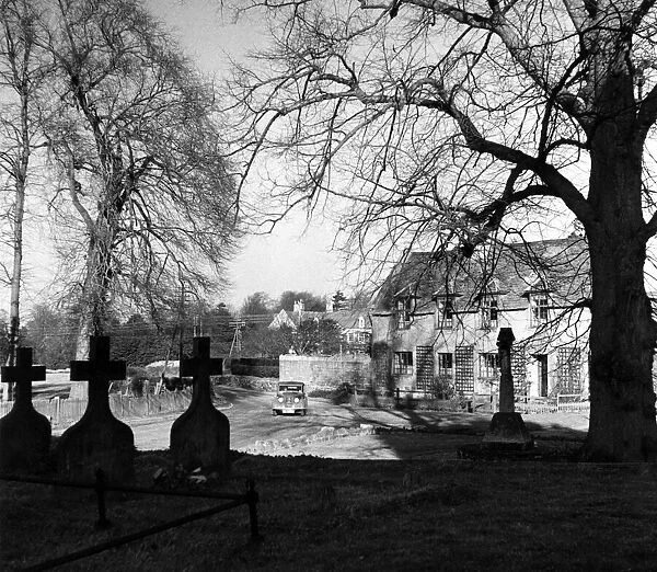 The village of Barton Seagrave, Northants, from the churchyard of the Early Norman Church