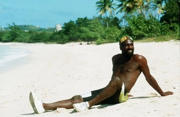 West Indies cricketer Viv Richards in Antigua. 22nd January 1990