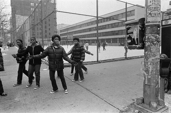 Young girls in New York. 13th February 1981