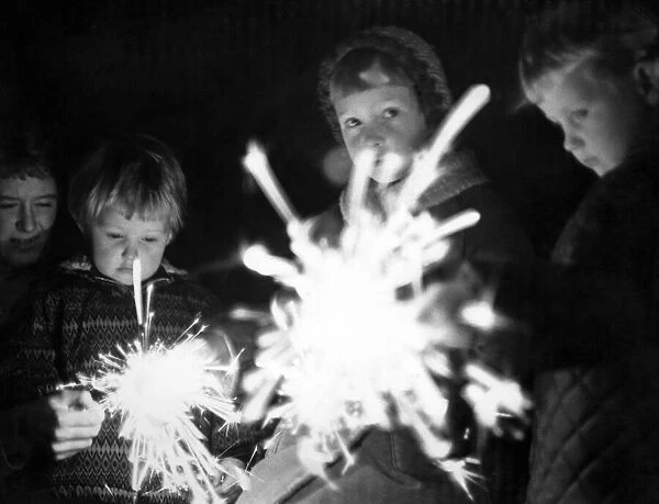Youngsters enjoying Guy Fawkes Night. 5th November 1967