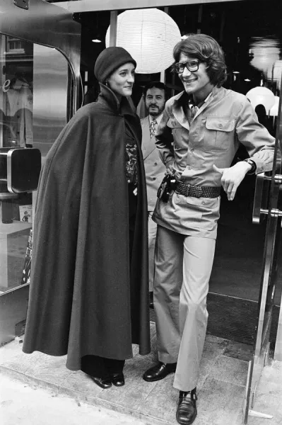 Yves Saint Laurent with Louise de La Falaise, London Print 1969