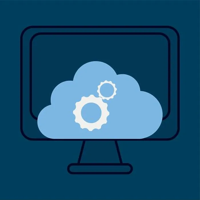 Framed Print : Cloud Computing Print Vector Icon