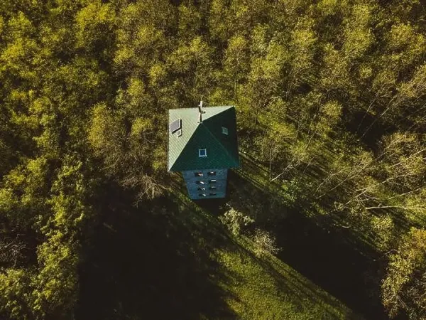Drone shot of the Great Lookout on the hillside Art Prints