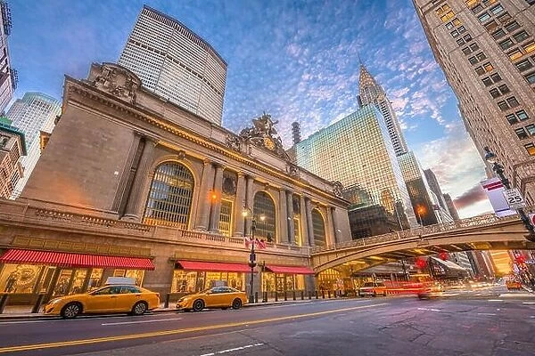 New York, New York, USA at Grand Central Terminal in Midtown Manhattan in the morning