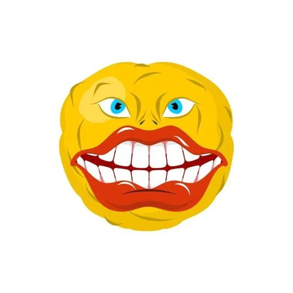 Smiling emoticon. Crazy Emoji. happy is an emotion. Art Prints