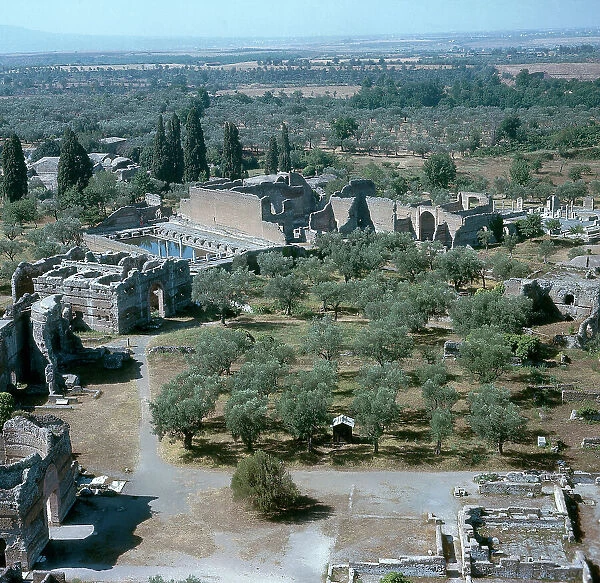 Aerial view of Hadrian's Villa, Tivoli