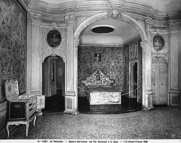 Alcove room (from the Palazzo Carminati in San Stae), rebuilt in the Ca Rezzonico in Venice