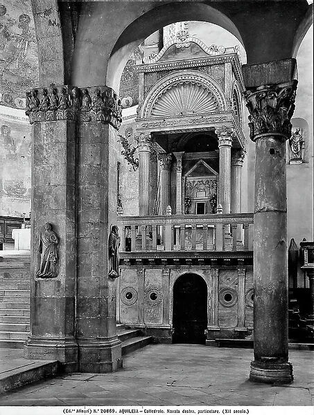 Altar of the Sacrament, located in the presbytery of the Basilica of Aquileia