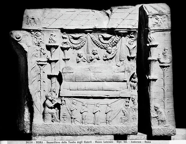 Bas-relief of the Tomb of the Haterii. Lateran Museum, Rome. Today in Gregoriano Profano Museum (formerly Lateran Museum), Vatican Museums, Vatican City