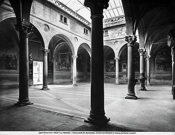 The Chiostrino dei Voti inside the sanctuary of the Basilica of the Santissima Annunziata, Florence