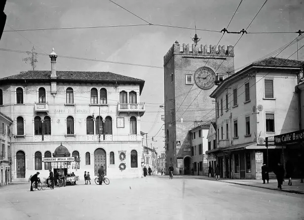 Prints of The Clock Tower in Piazza Ferretto in Mestre