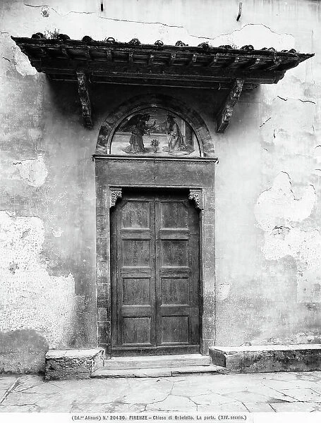 Door of the Oratory of the Hospital of Orbetello (or Orbatello) dedicated to SS. Annunziata, Florence